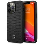 Carcasa Mercedes Leather Perforated compatibila cu iPhone 14 Pro, Negru 4 - lerato.ro