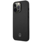 Carcasa Mercedes Leather Perforated compatibila cu iPhone 14 Pro, Negru 3 - lerato.ro