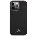 Carcasa Mercedes Leather Perforated compatibila cu iPhone 14 Pro, Negru 2 - lerato.ro