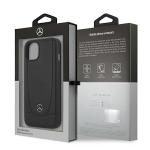 Carcasa Mercedes Leather Urban compatibila cu iPhone 15 / 14 / 13, Negru 9 - lerato.ro