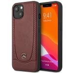 Carcasa Mercedes Leather Urban compatibila cu iPhone 15 / 14 / 13, Rosu 4 - lerato.ro