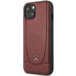 Carcasa Mercedes Leather Urban compatibila cu iPhone 15 / 14 / 13, Rosu 3 - lerato.ro