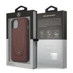 Carcasa Mercedes Leather Urban compatibila cu iPhone 15 / 14 / 13, Rosu 9 - lerato.ro