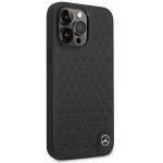 Carcasa Mercedes Leather Stars Pattern compatibila cu iPhone 14 Pro Max, Negru 5 - lerato.ro