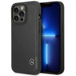 Carcasa Mercedes Leather Wave Pattern compatibila cu iPhone 14 Pro Max, Negru 4 - lerato.ro