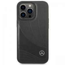 Carcasa Mercedes Leather Wave Pattern compatibila cu iPhone 14 Pro Max, Negru