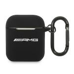 Carcasa Mercedes AMG Silicone Big Logo compatibila cu Apple AirPods 1 / 2, Negru 2 - lerato.ro
