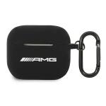 Carcasa Mercedes AMG Silicone Big Logo compatibila cu Apple AirPods 3, Negru 2 - lerato.ro