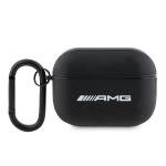 Carcasa Mercedes AMG Leather White Logo compatibila cu Apple AirPods Pro 2, Negru 2 - lerato.ro