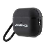 Carcasa Mercedes AMG Leather White Logo compatibila cu Apple AirPods Pro 2, Negru 4 - lerato.ro