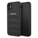 Carcasa Mercedes AMG Leather Debossed Lines compatibila cu iPhone 11, Negru 4 - lerato.ro