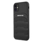Carcasa Mercedes AMG Leather Debossed Lines compatibila cu iPhone 11, Negru 3 - lerato.ro