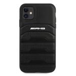 Carcasa Mercedes AMG Leather Debossed Lines compatibila cu iPhone 11, Negru 2 - lerato.ro