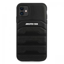 Carcasa Mercedes AMG Leather Debossed Lines compatibila cu iPhone 11, Negru