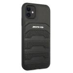 Carcasa Mercedes AMG Leather Debossed Lines compatibila cu iPhone 11, Negru 5 - lerato.ro