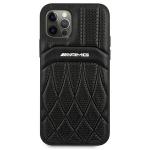 Carcasa Mercedes Leather Curved Lines compatibila cu iPhone 12 Pro Max, Negru 2 - lerato.ro