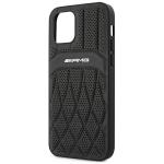 Carcasa Mercedes Leather Curved Lines compatibila cu iPhone 12 Pro Max, Negru 7 - lerato.ro