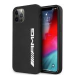 Carcasa Mercedes Silicone Big Logo compatibila cu iPhone 12 Pro Max, Negru 4 - lerato.ro