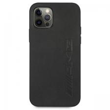 Carcasa Mercedes AMG Leather Hot Stamped compatibila cu iPhone 12 / 12 Pro, Negru