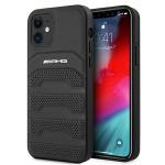 Carcasa Mercedes Leather Debossed Lines compatibila cu iPhone 12 Mini, Negru 4 - lerato.ro