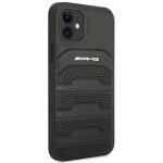 Carcasa Mercedes Leather Debossed Lines compatibila cu iPhone 12 Mini, Negru 5 - lerato.ro