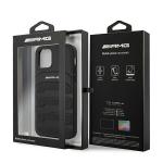 Carcasa Mercedes Leather Debossed Lines compatibila cu iPhone 12 Mini, Negru 9 - lerato.ro