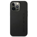 Carcasa Mercedes Leather Hot Stamped compatibila cu iPhone 13 / 13 Pro, Negru 4 - lerato.ro