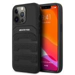 Carcasa Mercedes Leather Debossed Lines compatibila cu iPhone 13 / 13 Pro, Negru 4 - lerato.ro