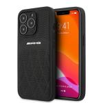 Carcasa Mercedes AMG Leather Curved Lines compatibila cu iPhone 13 / 13 Pro, Negru 4 - lerato.ro