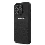 Carcasa Mercedes AMG Leather Curved Lines compatibila cu iPhone 13 / 13 Pro, Negru 3 - lerato.ro