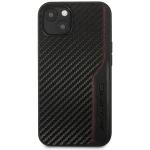 Carcasa Mercedes AMG Leather and Carbon Red Stitching compatibila cu iPhone 13 / 14 / 15, Negru 2 - lerato.ro