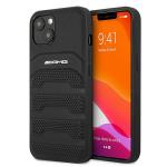 Carcasa Mercedes AMG Leather Debossed Lines compatibila cu iPhone 13 Mini, Negru 4 - lerato.ro
