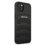 Carcasa Mercedes AMG Leather Debossed Lines compatibila cu iPhone 13 Mini, Negru 5 - lerato.ro