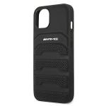 Carcasa Mercedes AMG Leather Debossed Lines compatibila cu iPhone 13 Mini, Negru 7 - lerato.ro