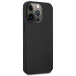 Carcasa Mercedes AMG Leather Hot Stamped compatibila cu iPhone 14 Pro, Negru 5 - lerato.ro