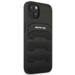 Carcasa Mercedes AMG Leather Debossed Lines compatibila cu iPhone 14 Plus / 15 Plus, Negru 5 - lerato.ro