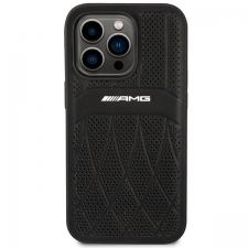 Carcasa Mercedes AMG Leather Curved Lines compatibila cu iPhone 14 Pro, Negru