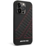 Carcasa Mercedes AMG Checkered Flag Pattern compatibila cu iPhone 14 Pro Max, Negru 4 - lerato.ro