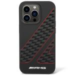Carcasa Mercedes AMG Checkered Flag Pattern compatibila cu iPhone 14 Pro Max, Negru 2 - lerato.ro