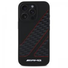 Carcasa Mercedes AMG Checkered Flag Pattern cu MagSafe compatibila cu iPhone 16 Pro, Negru