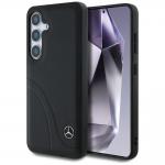 Carcasa Mercedes Leather Curved Stitches compatibila cu Samsung Galaxy S25, Negru 4 - lerato.ro