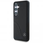 Carcasa Mercedes Leather Curved Stitches compatibila cu Samsung Galaxy S25, Negru 3 - lerato.ro