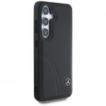 Carcasa Mercedes Leather Curved Stitches compatibila cu Samsung Galaxy S25, Negru 5 - lerato.ro
