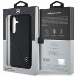 Carcasa Mercedes Leather Curved Stitches compatibila cu Samsung Galaxy S25, Negru 9 - lerato.ro