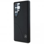 Carcasa Mercedes Leather Curved Stitches compatibila cu Samsung Galaxy S25 Ultra, Negru 3 - lerato.ro