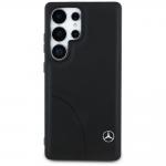 Carcasa Mercedes Leather Curved Stitches compatibila cu Samsung Galaxy S25 Ultra, Negru 2 - lerato.ro