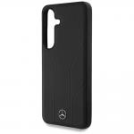 Carcasa Mercedes Leather Debossed Lines cu MagSafe compatibila cu Samsung Galaxy S25, Negru 7 - lerato.ro