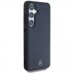 Carcasa Mercedes Leather Debossed Lines cu MagSafe compatibila cu Samsung Galaxy S25, Albastru 5 - lerato.ro