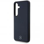 Carcasa Mercedes Leather Debossed Lines cu MagSafe compatibila cu Samsung Galaxy S25, Albastru 7 - lerato.ro