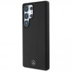 Carcasa Mercedes Leather Debossed Lines cu MagSafe compatibila cu Samsung Galaxy S25 Ultra, Negru 3 - lerato.ro